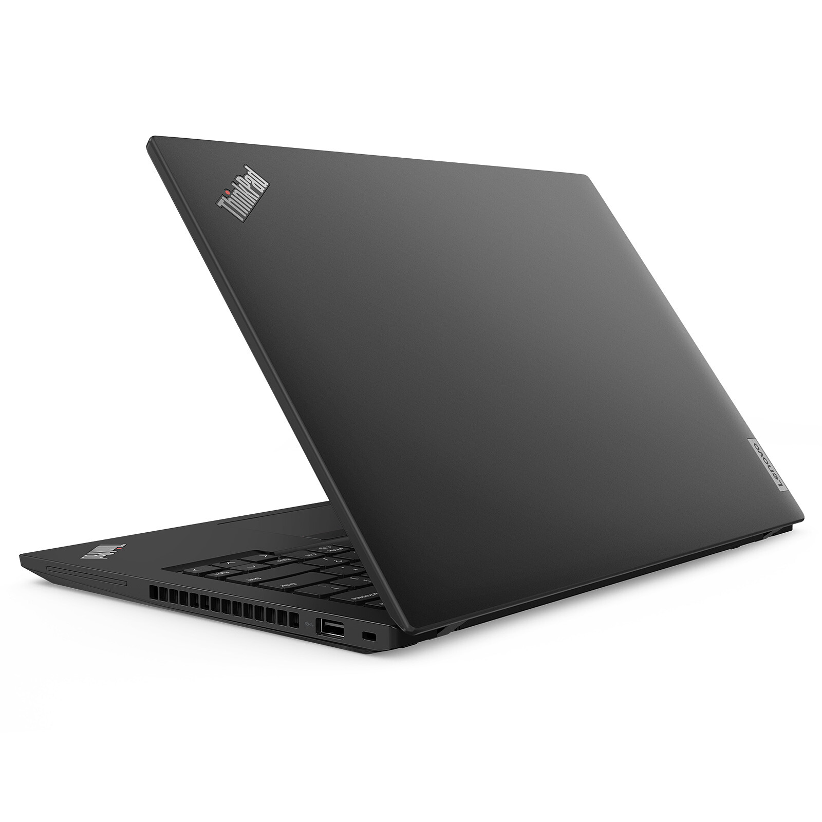 Vue de face du Lenovo ThinkPad T14 Gen 4 avec son design professionnel et écran Full HD